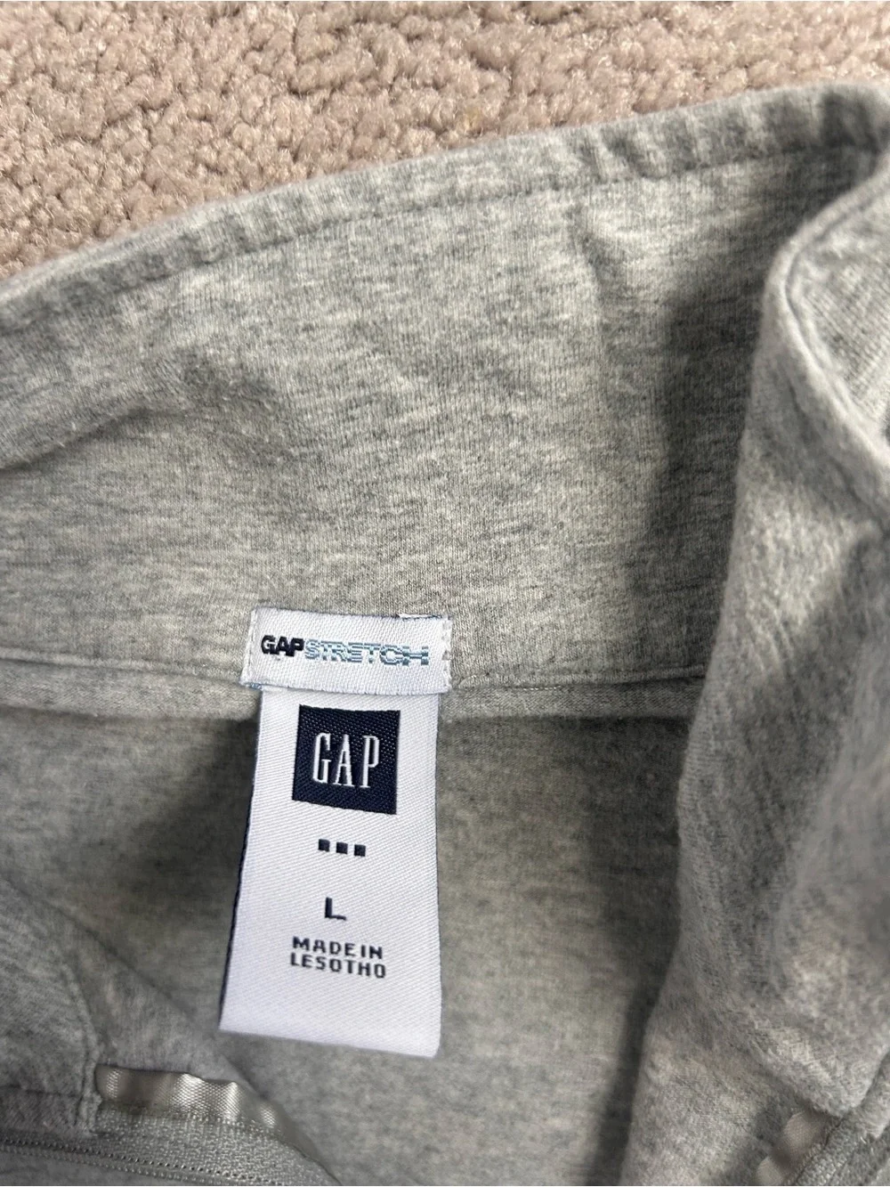 Women’s Light Gray Half-Zip Sweater